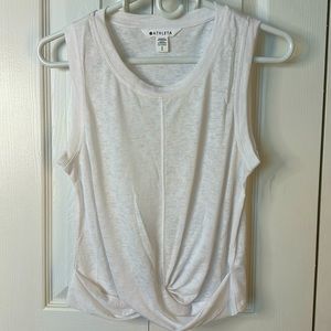 Athleta White Linen Tank Top Small
